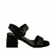Sandale pour femmes avec courroie en daim lamé imprimé noir talon 5 - Pointures disponibles:  32, 42, 43, 44, 45