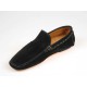 Men's car shoe in black suede - Available sizes:  39