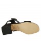Sandalo da donna con cinturino in camoscio laminato stampato nero tacco 5 - Misure disponibili: 32, 42, 43, 44, 45