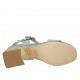 Sandale pour femmes en daim et cuir lamé bleu clair avec courroie talon 5 - Pointures disponibles:  32, 34, 42, 43, 44, 45, 46