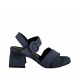 Damenriemsandale aus blauem Wildleder Absatz 5 - Verfügbare Größen:  31, 32, 34, 43, 44, 46