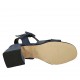 Sandalo da donna in camoscio blu con cinturino tacco 5 - Misure disponibili: 31, 32, 33, 34, 42, 43, 44, 45, 46