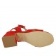 Sandalo da donna con cinturino in camoscio rosso tacco 5 - Misure disponibili: 31, 32, 33, 34, 42, 43, 44, 45, 46