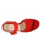 Sandalia para mujer con cinturon en gamuza roja tacon 5 - Tallas disponibles:  31, 33, 43, 44, 45, 46