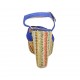 Sandalo con cinturino e plateau in camoscio bluette con zeppa rivestita in tessuto multicolore 12 - Misure disponibili: 31, 33, 34, 42, 43, 44