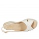 Woman's sandal in white leather wedge heel 6 - Available sizes:  31, 32, 42, 43, 44, 45
