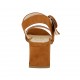 Sandale pour femmes avec courroie en daim brun clair talon 5 - Pointures disponibles:  31, 43, 45