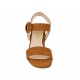 Sandale pour femmes avec courroie en daim brun clair talon 5 - Pointures disponibles:  31, 43, 45