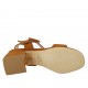 Sandale pour femmes avec courroie en daim brun clair talon 5 - Pointures disponibles:  31, 43, 45