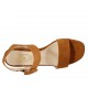 Sandale pour femmes avec courroie en daim brun clair talon 5 - Pointures disponibles:  31, 43, 45