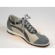 Scarpa sportiva stringata da uomo in camoscio grigio e beige e pelle blu - Misure disponibili: 36
