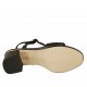 Sandalo da donna con cinturino in pelle nera e grigia tacco 5 - Misure disponibili: 33, 42, 43, 44, 46
