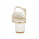 Sandale pour femmes avec courroie en cuir blanc et platine talon 5 - Pointures disponibles:  42, 43, 44, 45, 46