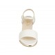 Sandale pour femmes avec courroie en cuir blanc et platine talon 5 - Pointures disponibles:  42, 43, 44, 45, 46