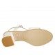 Sandale pour femmes avec courroie en cuir blanc et platine talon 5 - Pointures disponibles:  42, 43, 44, 45, 46