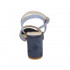Sandalia con cinturon para mujer en gamuza color azul y azul claro tacon 7 - Tallas disponibles:  32, 42, 43, 44, 46