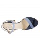 Sandale avec courroie pour femmes en daim bleu et bleu clair talon 7 - Pointures disponibles:  32, 42, 43, 44, 46
