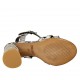 Sandalo da donna con cinturino in pelle stampata bianca e nera tacco 7 - Misure disponibili: 32, 33, 34, 42, 43, 44, 45