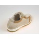 Men's laced sports shoe in beige suede and tan brown leather - Available sizes:  36, 40
