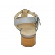 Sandalia para mujer con cinturon en piel azul grisaceo tacon 4 - Tallas disponibles:  33, 42, 43, 44