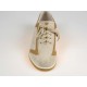 Men's laced sports shoe in beige suede and tan brown leather - Available sizes:  36, 40