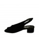 Sandale pour femmes en daim noir talon 4 - Pointures disponibles:  33, 34, 43, 44, 45