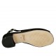 Sandale pour femmes en daim noir talon 4 - Pointures disponibles:  33, 34, 43, 44, 45