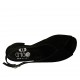 Sandale pour femmes en daim noir talon 4 - Pointures disponibles:  33, 34, 43, 44, 45