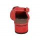 Sandalo da donna in camoscio rosso tacco 4 - Misure disponibili: 33, 34, 42, 43, 44, 45