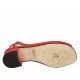 Sandalo da donna in camoscio rosso tacco 4 - Misure disponibili: 33, 34, 42, 43, 44, 45