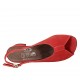 Sandalo da donna in camoscio rosso tacco 4 - Misure disponibili: 33, 34, 42, 43, 44, 45