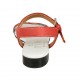 Sandale avec courroie pour femmes en cuir tressé rouge, bleu et gris talon 2 - Pointures disponibles:  33, 43, 44