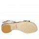Scarpa aperta da donna con cinturino alla caviglia in pelle stampata multicolore tacco 3 - Misure disponibili: 33, 34, 42, 43