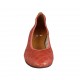 Ballerina da donna in pelle forata rossa tacco 2 - Misure disponibili: 42, 43, 44, 45