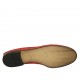 Woman's ballerina shoe in red pierced leather heel 2 - Available sizes:  42, 43, 44, 45