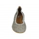 Ballerine pour femmes en cuir perforé bleu gris talon 2 - Pointures disponibles:  43, 45