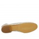 Woman's ballerina shoe in white pierced leather heel 2 - Available sizes:  44