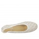 Ballerina da donna in pelle bianca forata tacco 2 - Misure disponibili: 44