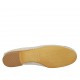 Zapato bailarina para mujer en gamuza perforada beis y piel laminada plateada tacon 2 - Tallas disponibles:  42
