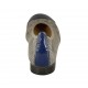 Ballerina da donna in camoscio forato grigio e vernice blu tacco 2 - Misure disponibili: 42, 45