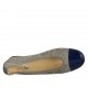 Ballerine pour femmes en daim perforé gris et cuir verni bleu talon 2 - Pointures disponibles:  42, 45