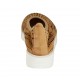 Ballerina da donna in pelle forata color cuoio zeppa 2 - Misure disponibili: 32, 33, 34, 42, 43, 44