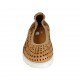 Ballerine pour femmes en cuir perforé brun clair talon compensé 2 - Pointures disponibles:  32, 33, 42, 43, 44