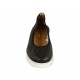 Woman's ballerina shoe in pierced black leather wedge heel 2 - Available sizes:  32, 33, 34, 43, 44