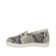 Zapato con elasticos y plantilla extraible para mujer en piel imprimida multicolor cuña 2 - Tallas disponibles:  32, 33, 34, 42, 44