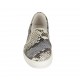 Scarpa accollata da donna con elastici e plantare estraibile in pelle stampata multicolore zeppa 2 - Misure disponibili: 32, 33, 34, 42, 43, 44, 45