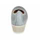 Woman's ballerina shoe in blue grey leather wedge heel 4 - Available sizes:  42, 43, 44