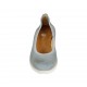 Woman's ballerina shoe in blue grey leather wedge heel 4 - Available sizes:  42, 43, 44