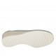 Woman's ballerina shoe in blue grey leather wedge heel 4 - Available sizes:  42, 43, 44