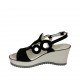 Sandale pour femmes en daim noir avec plateforme et talon compensé 7 - Pointures disponibles:  31, 43, 45